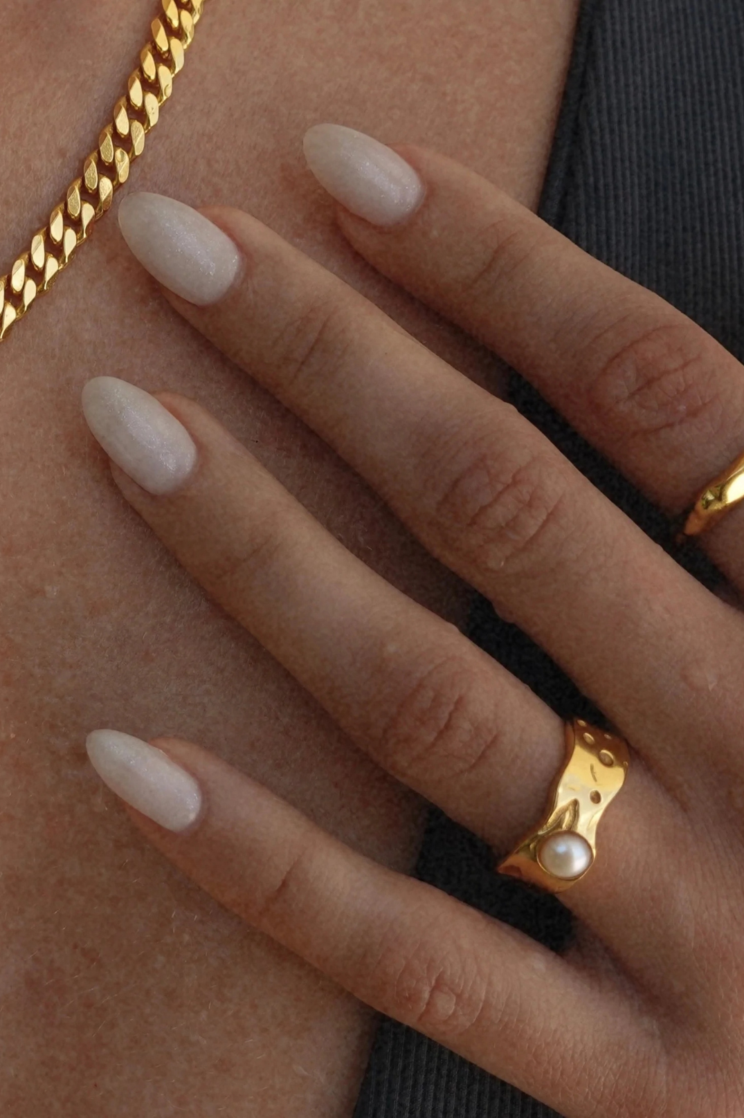 La Rochelle Pearl Ring Gold