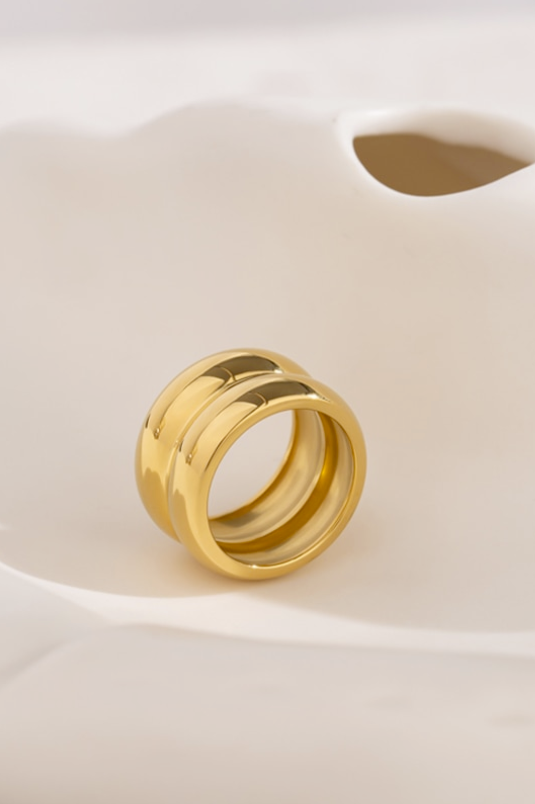 New Double French Ring Gold