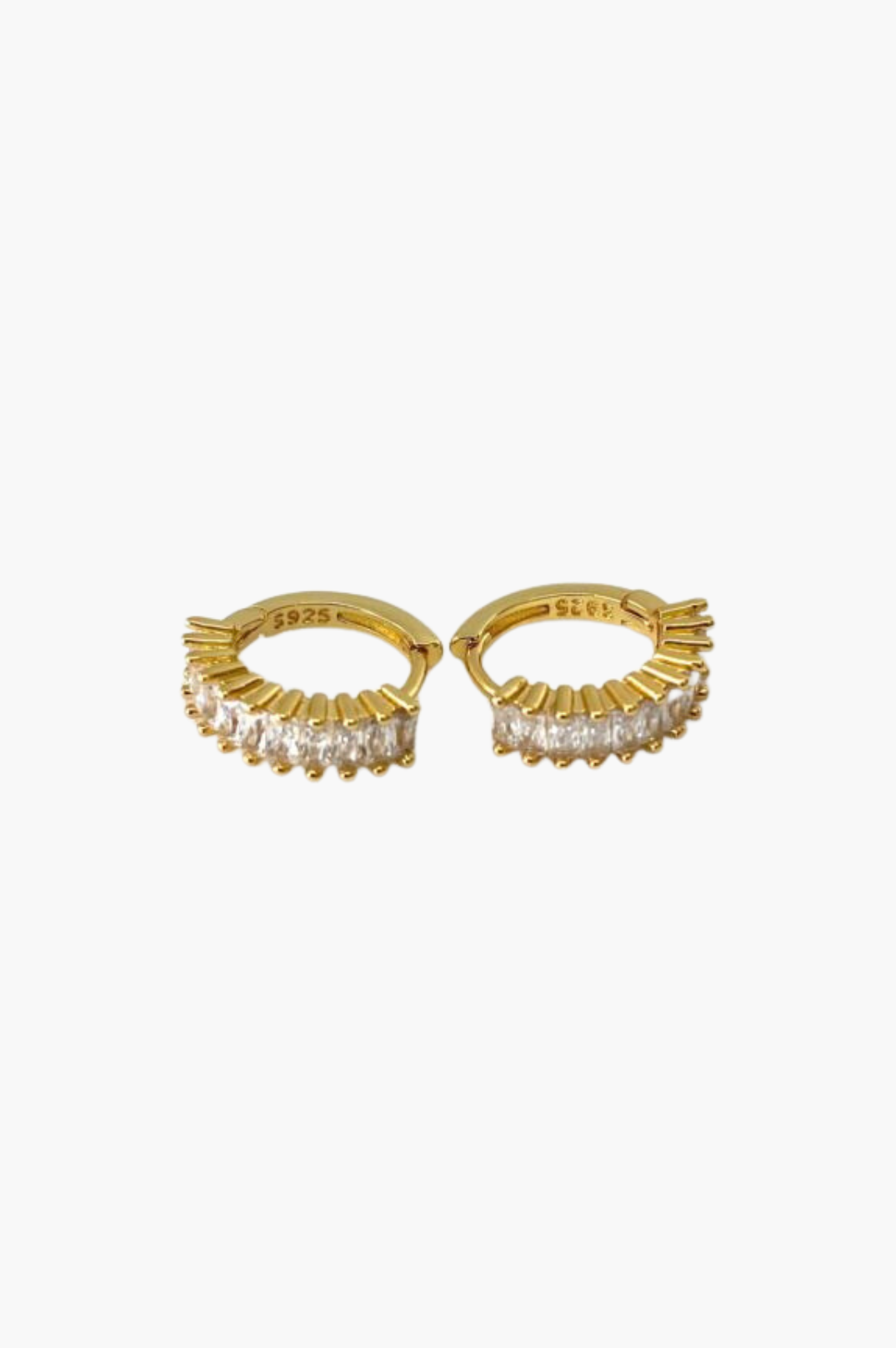 Ava Crystal 18kt Gold Plated Hoops