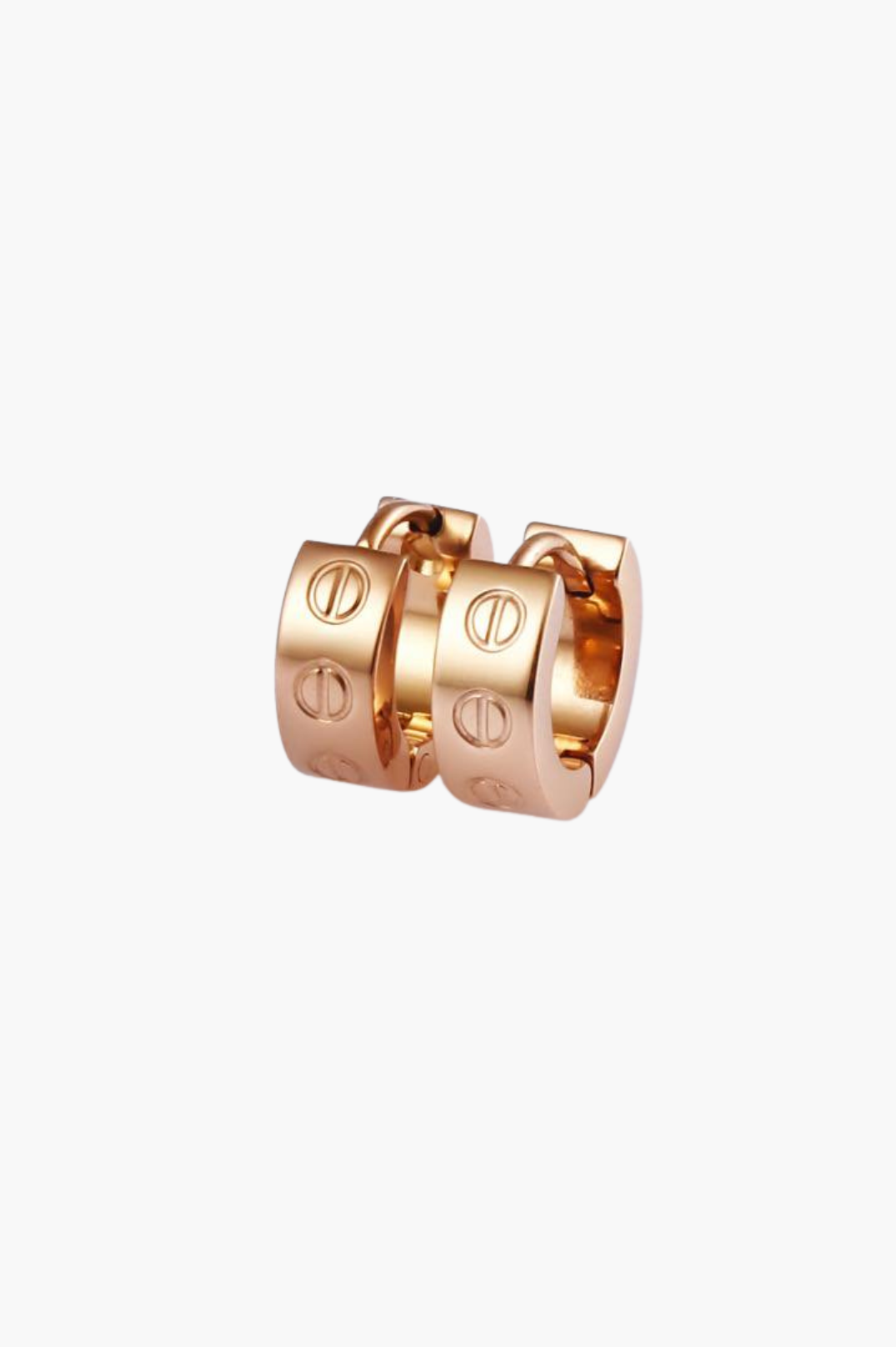 London Huggie Earrings Rose Gold