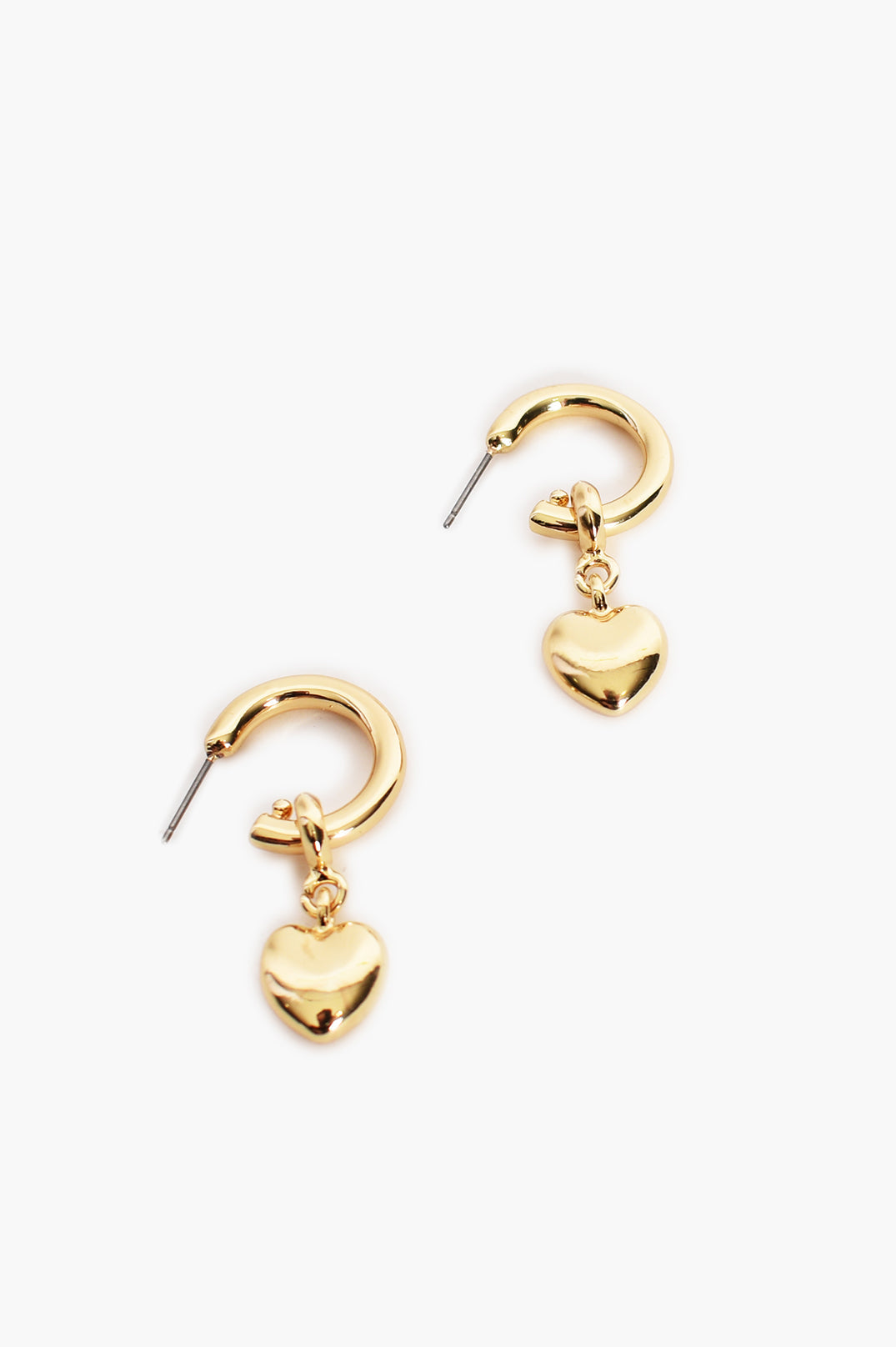 Milan Heart Earrings Gold