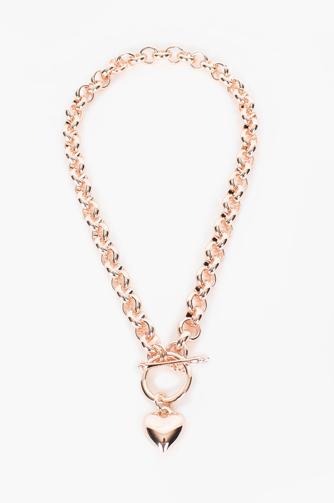 Milan Heart Fob Rose Gold