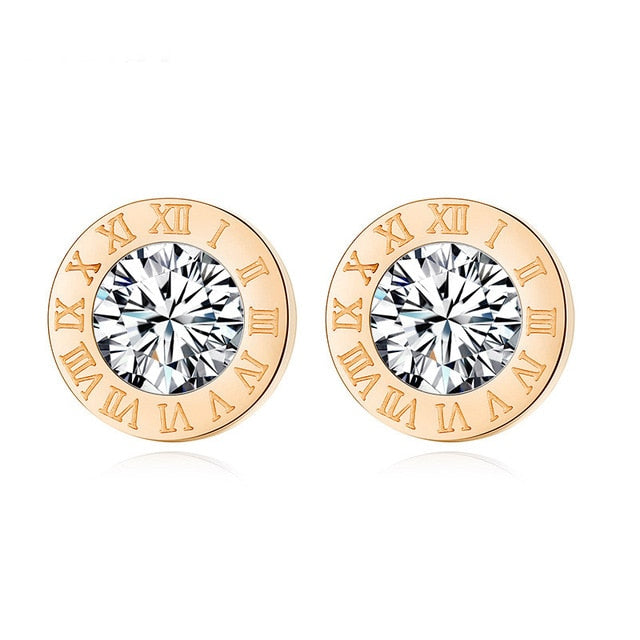 Gold Crystal Earrings