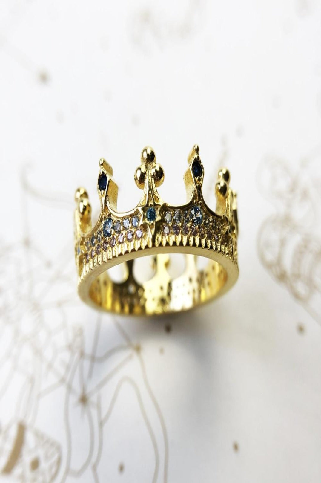 Enchanted Gem Crown Ring